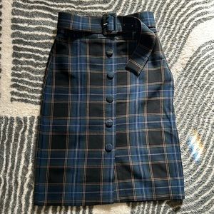 Anthropologie plaid skirt
